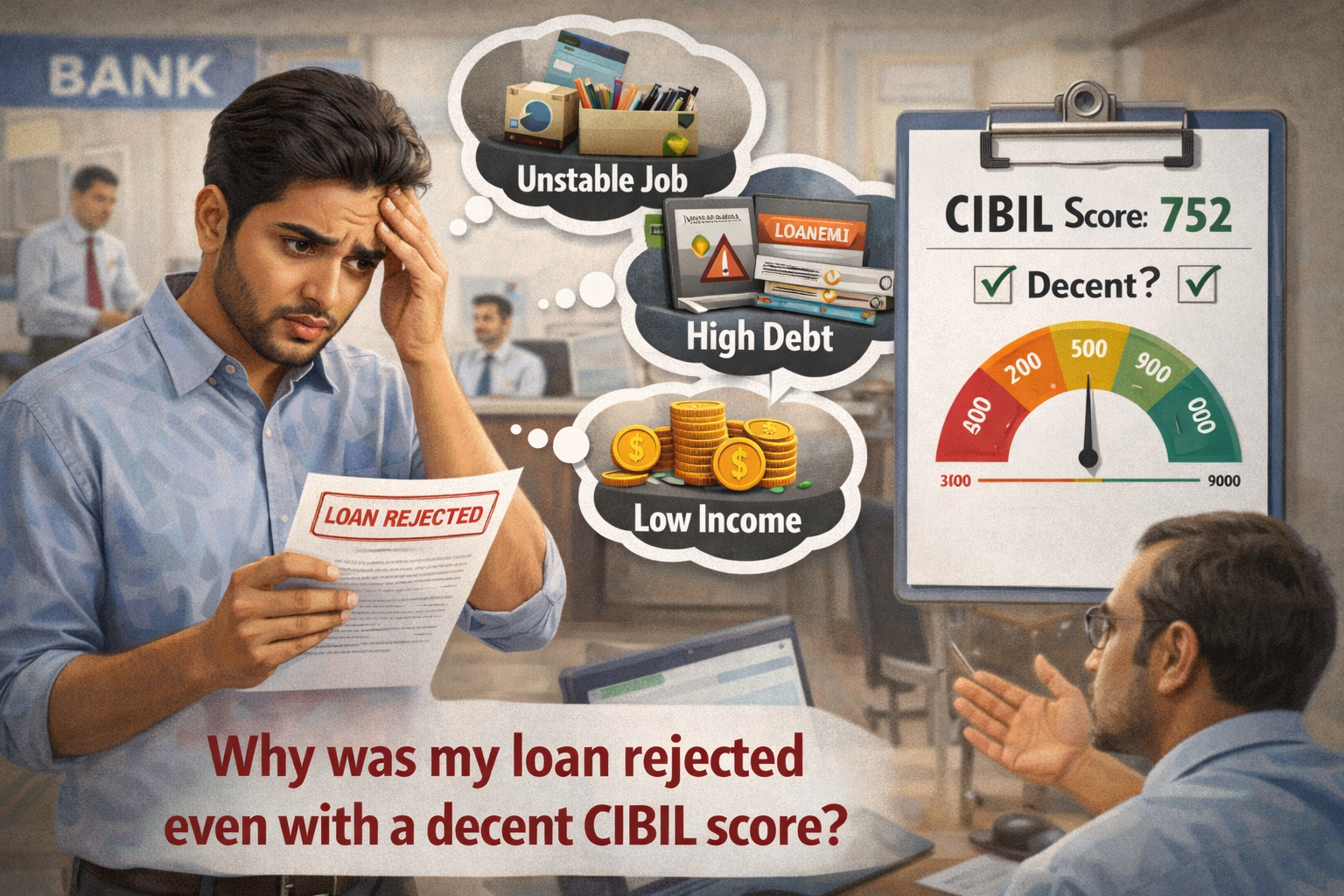 Why Was My Loan Rejected Even With a Decent CIBIL Score?