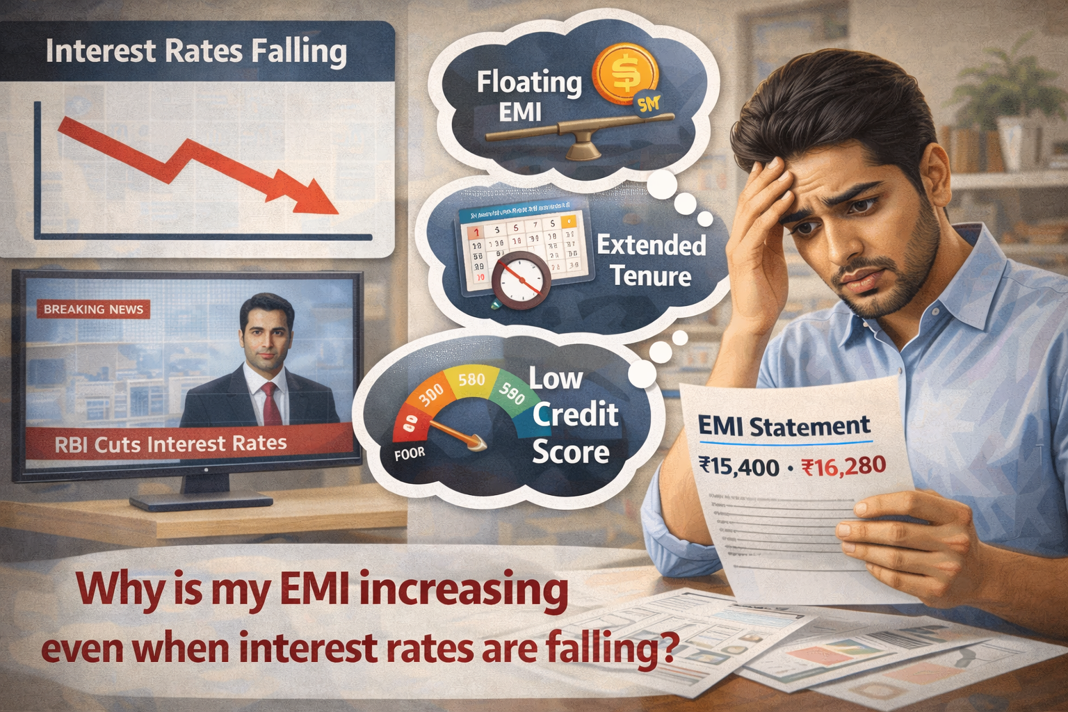 Why is my EMI increasing even when interest rates are falling
