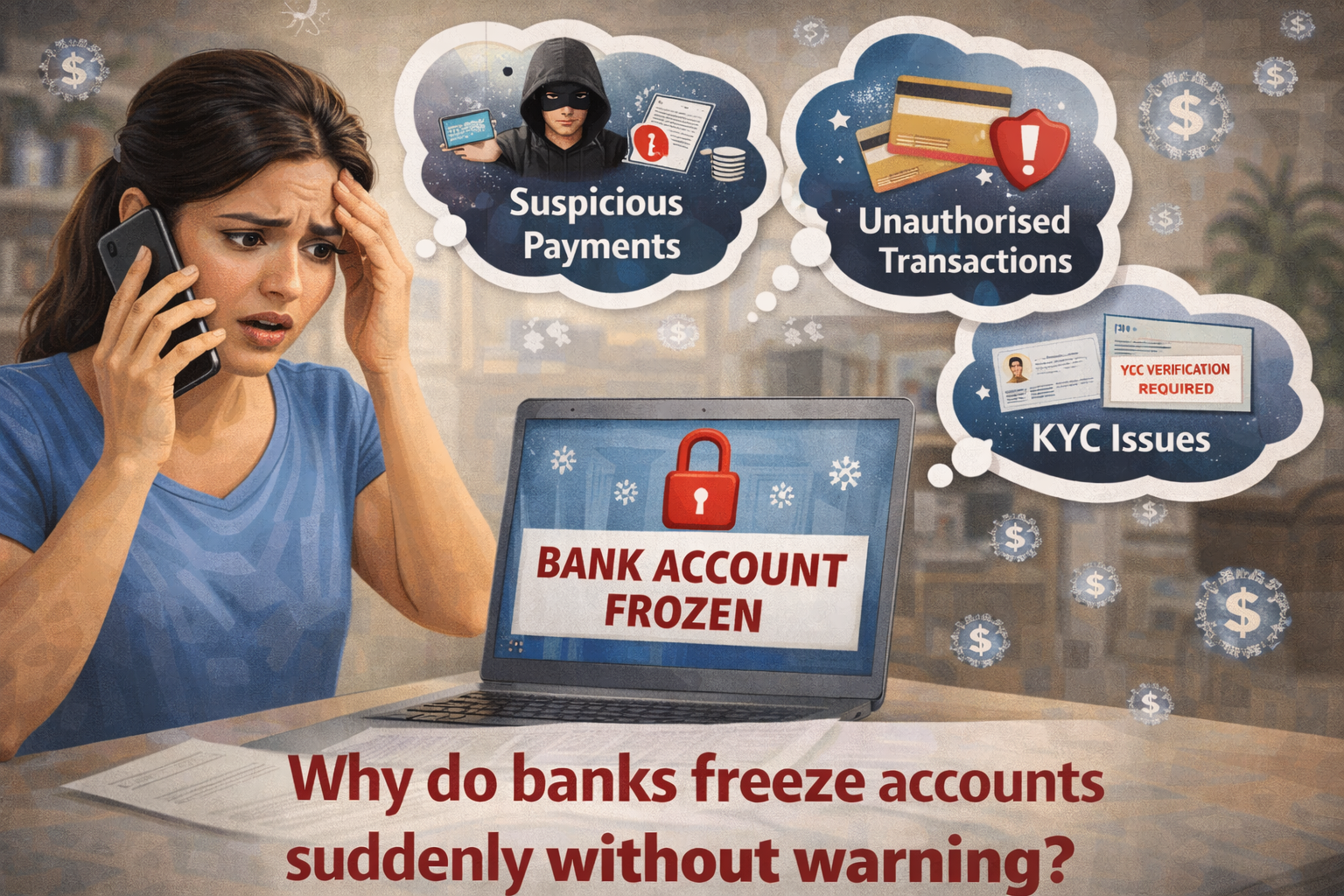 Why do banks freeze accounts suddenly without warning